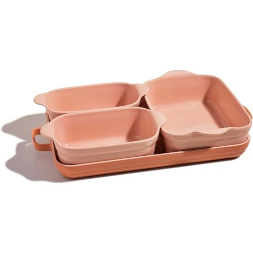 Our Place Bakeware Set | 5-Piece Nonstick, Toxin-Free, Ceramic, Stoneware Set with Oven Pan, Bakers, & Oven Mat | Space-Saving Nesting Design | Oven-Safe | Bake, Roast, Griddle and more | Spice | Amazon (US)