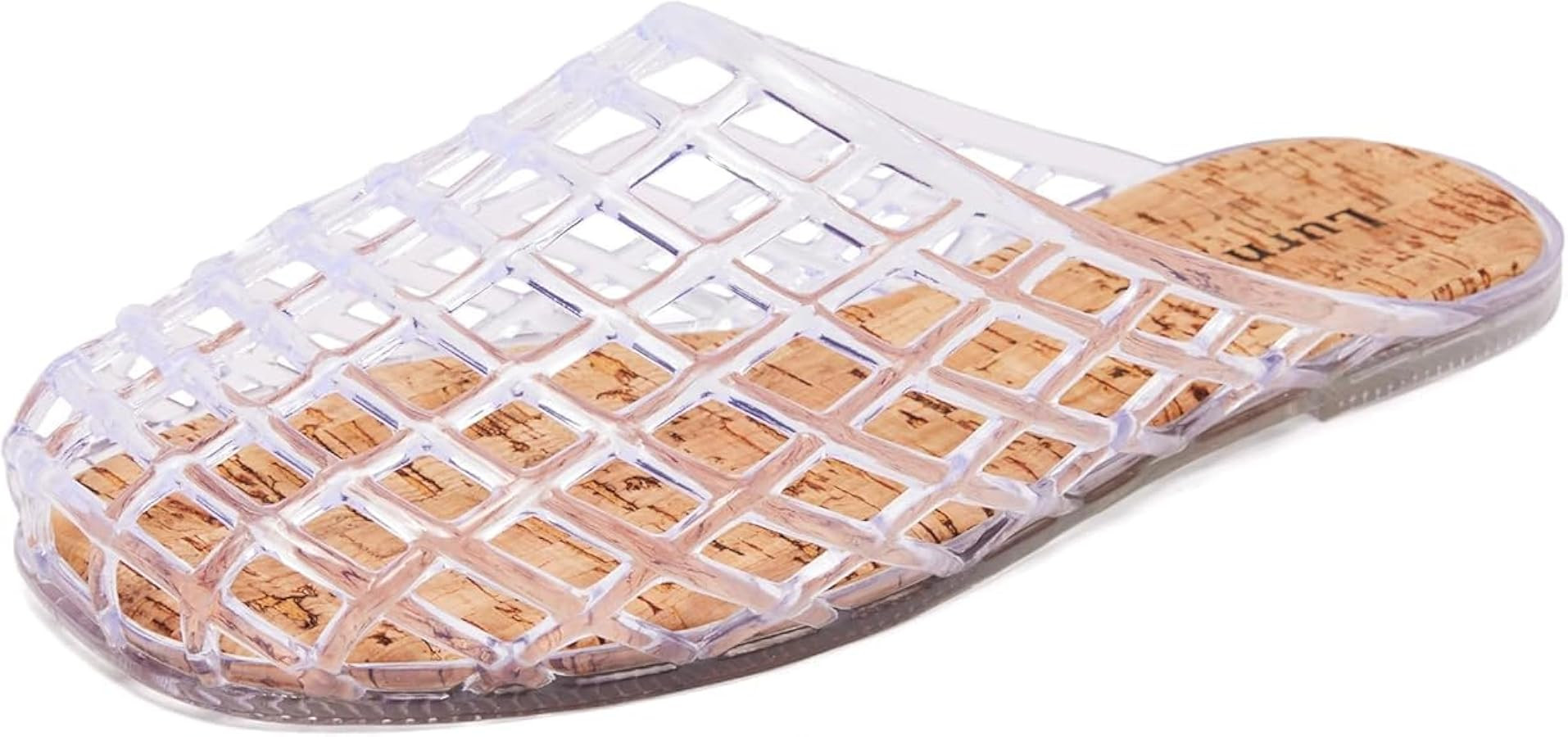 Clear Jelly Mesh Slide Sandals for Women Slip on Closed Toe Flats Sandals Summer Beach Jelly Shoe... | Amazon (US)