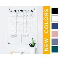 Minimalist Acrylic Calendar, Customized Monthly Calendar #xx08/xx14 | Etsy (US)