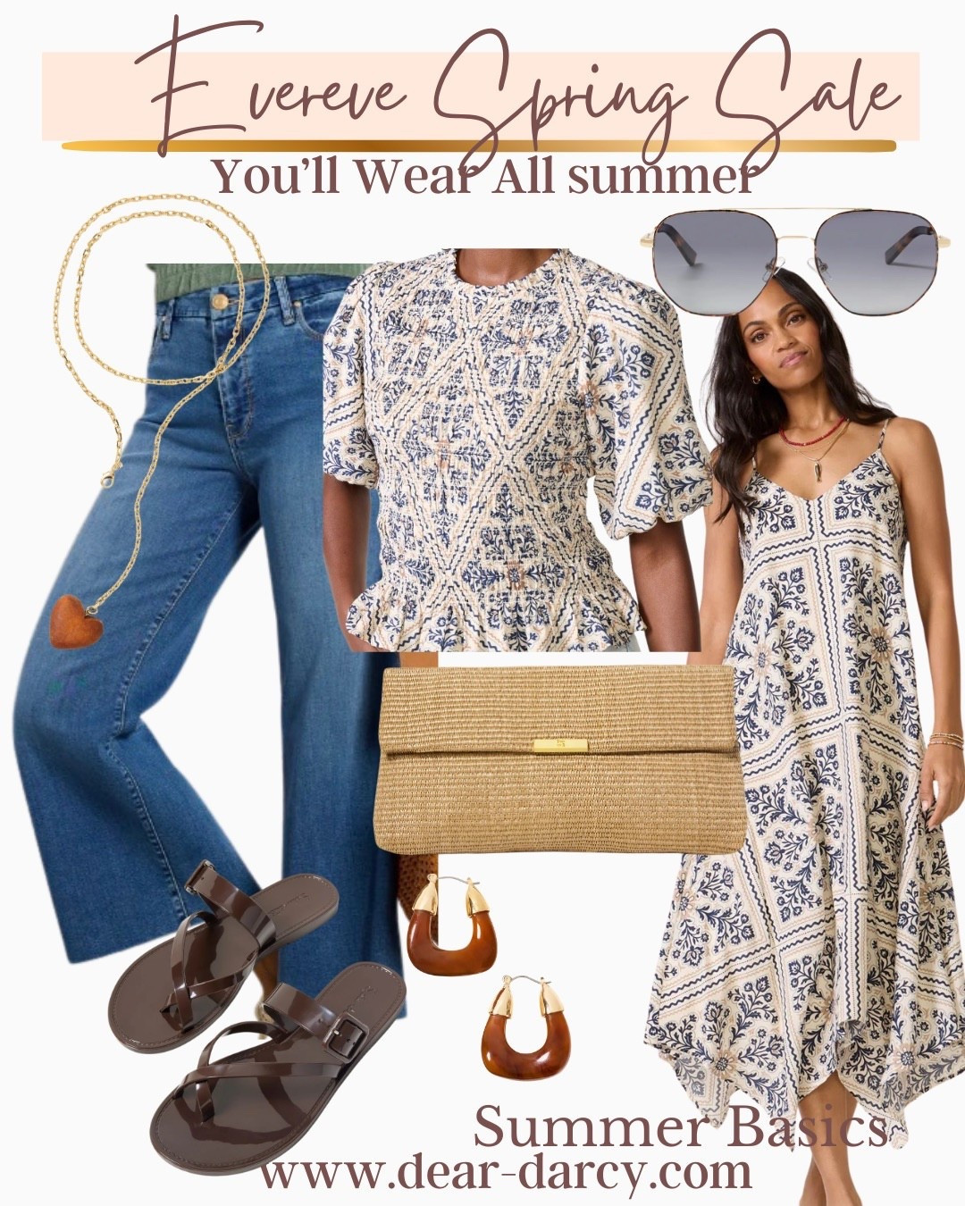 Everyeve 20% off entire site sale!
Ends soon…

Grab a few of my incart items for spring that never go on sale 

Meg  wideleg crop jeans by Kut from the kloth are a favorite! 

Cute blue and white printed top or handkerchief dress 

Darling jelly sandles by Sam Edelman 

A few jewelry pieces you’ll wear on repeat and a great straw clutch 
Let’s not forget adorable sunnies


#LTKSaleAlert #LTKSpringSale #LTKootd