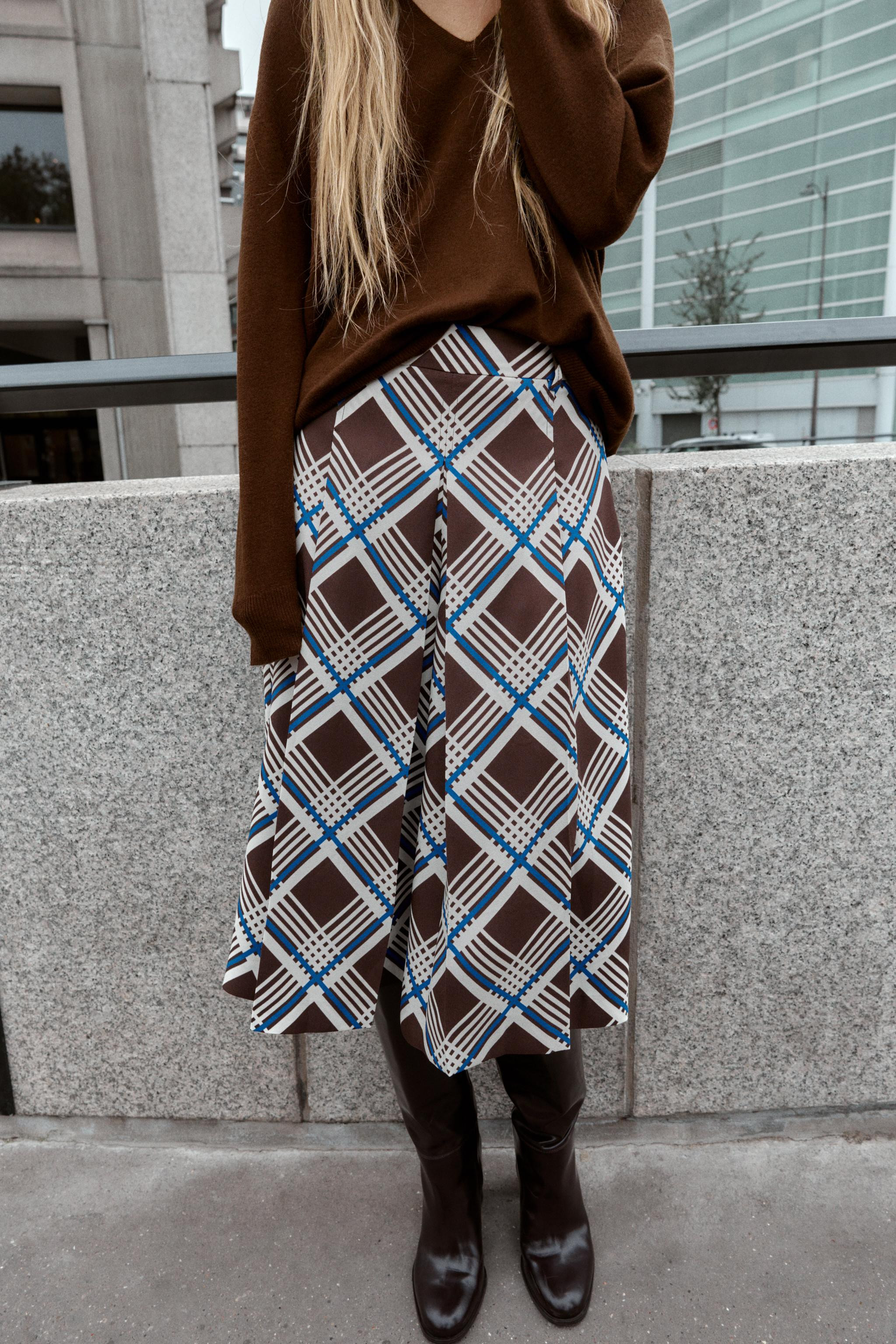 LONG PLAID SHORTS | Zara US