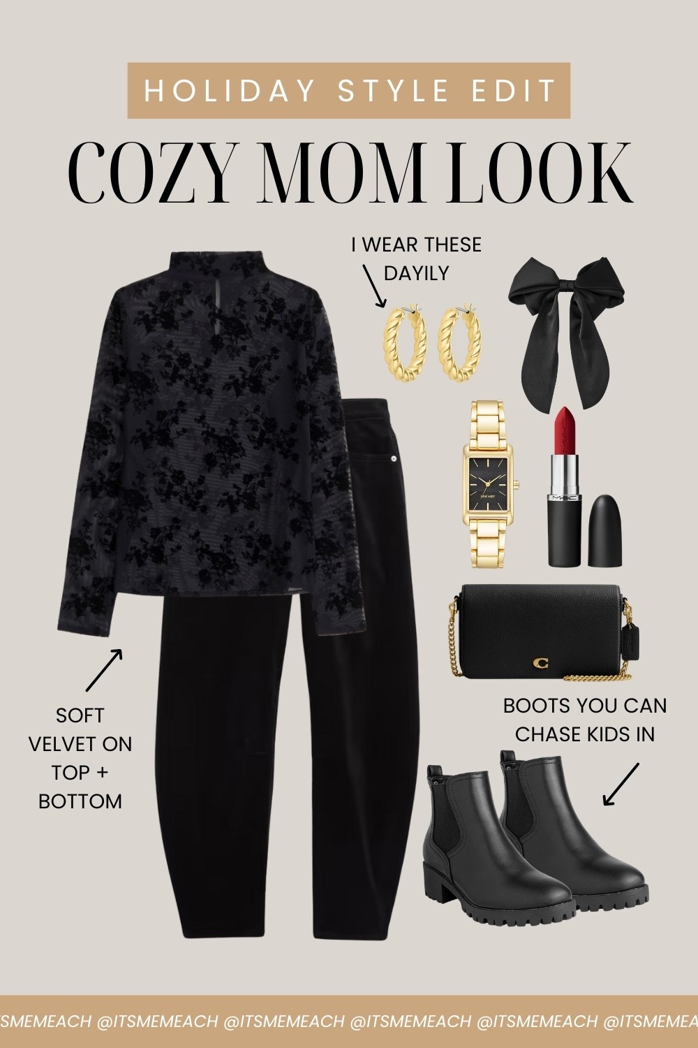 I bought this black mesh top (Abercrombie) and these black velvet barrel leg pants (Gap Outlet) for a mom-proof Christmas time outfit and had to share. It’s equally cute and comfortable, and the velvet pants come in petite sizing!! 🙌🏼 Plus, it’s all on sale today. The pants are under $40!! I kept a 26 short in the pants and a size small in the short - that’s all true to size for me.

#LTKHoliday #LTKFindsUnder50 #LTKPetite