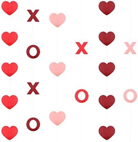 KUUQA 6 PCS Heart XOXO Hanging Garland Banner for Valentine's Day, Wedding Party Hanging Decorati... | Amazon (CA)