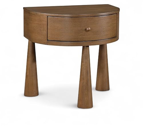 Meridian Furniture Oasis Brown Acacia Veneer and Solid Wood Night Stand | Amazon (US)