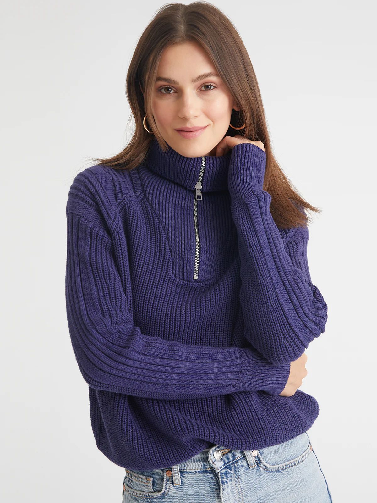 Nina: 3/4 Zip Sweater | 525 America