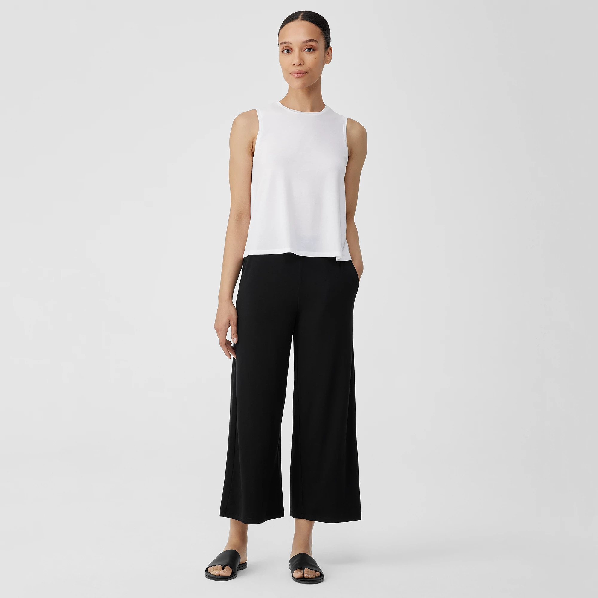 Fine Jersey Wide-Leg Pant | Eileen Fisher