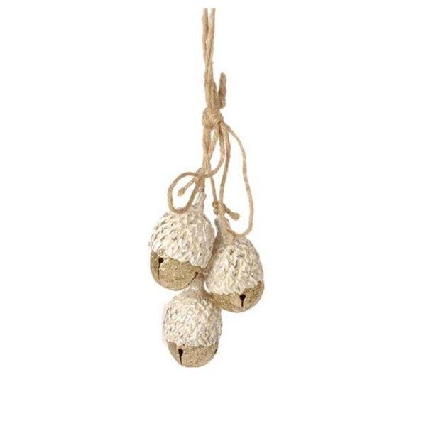 8" Eco Country Gold Jingle Bell Acorns Cluster Christmas Ornament | Bed Bath & Beyond