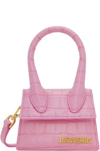 Pink Le Raphia 'Le Chiquito' Bag | SSENSE