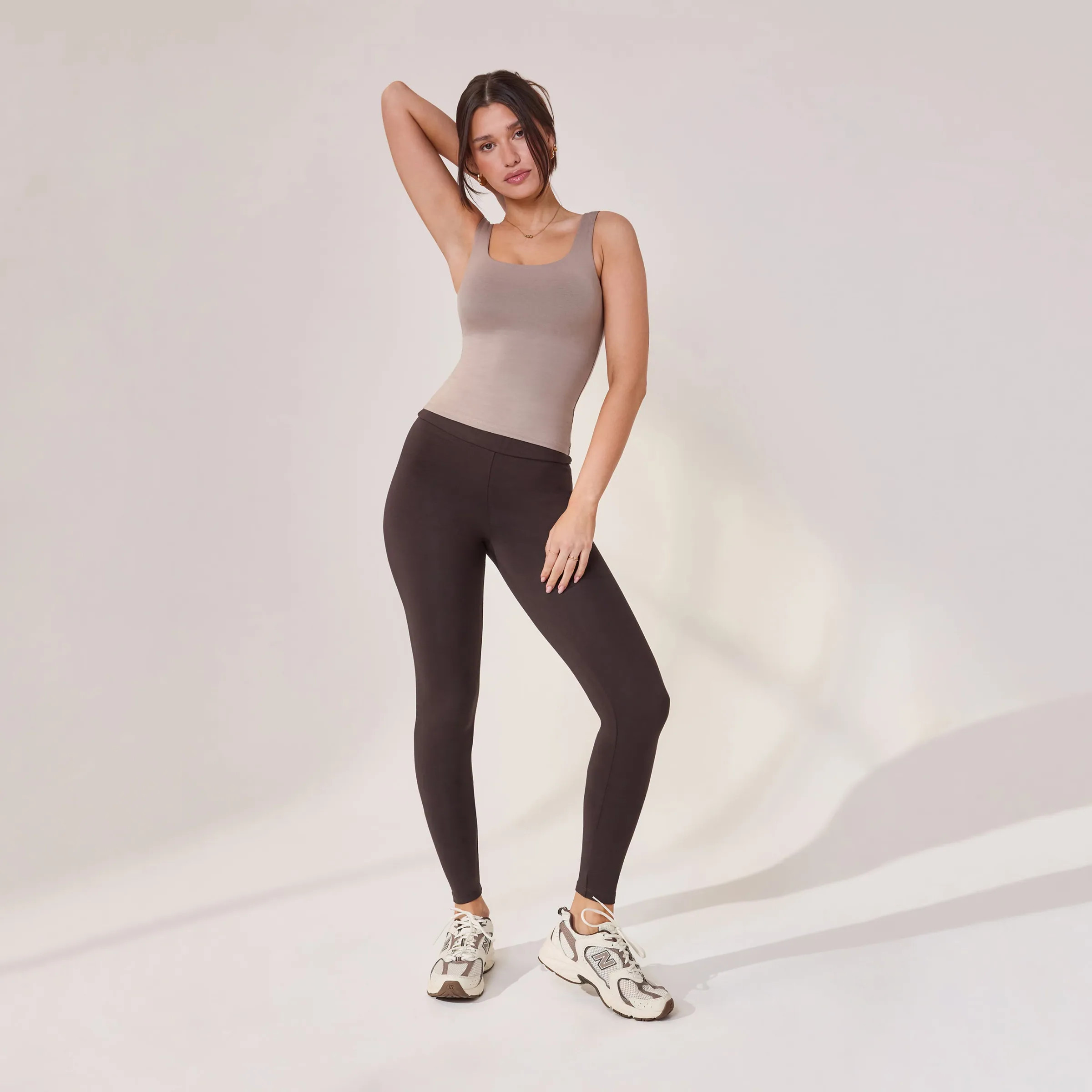 Lightweight Everyday High Waisted Leggings | Black Coffee | LOVALL
