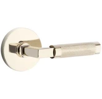 Emtek Knurled Privacy Door Lever Set from the SELECT Brass CollectionModel:520KNUS4 | Build.com, Inc.