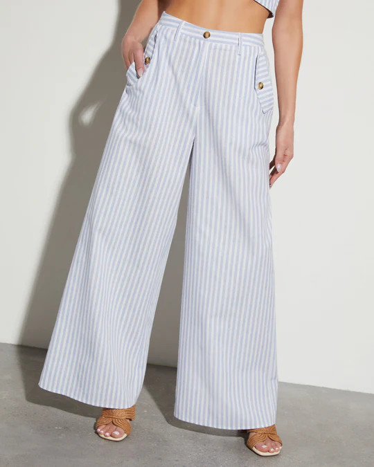 Cherie Wide Leg Striped Pants | VICI