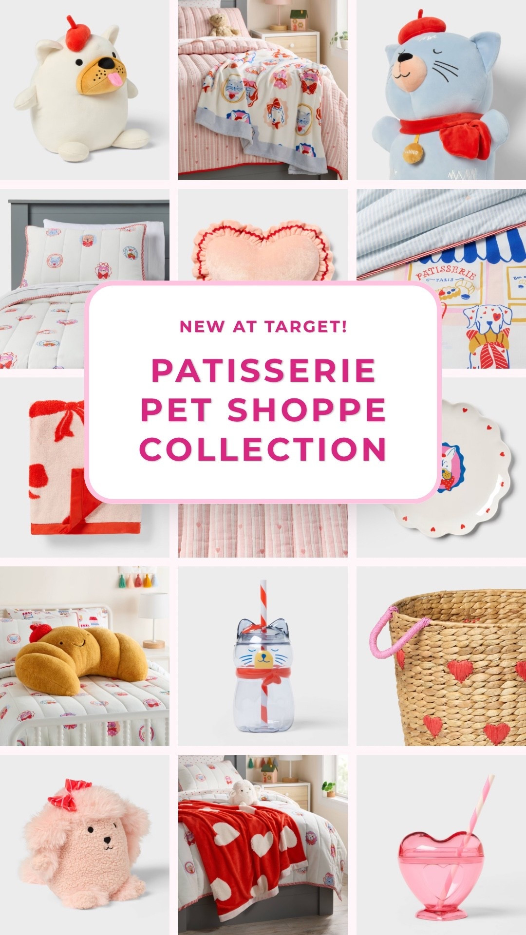 The Patisserie Pet Shoppe Coloection from Pillowfort! The sweetest collection of decor + dining! ❤️