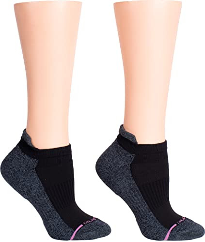 Dr. Motion Women's 2PK Compression Low Cut Socks Sockshosiery, black Solid, ONE SIZE | Amazon (US)