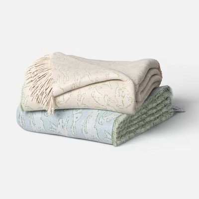 Woven Jacquard Bunny Easter Throw Blanket - Threshold™ | Target