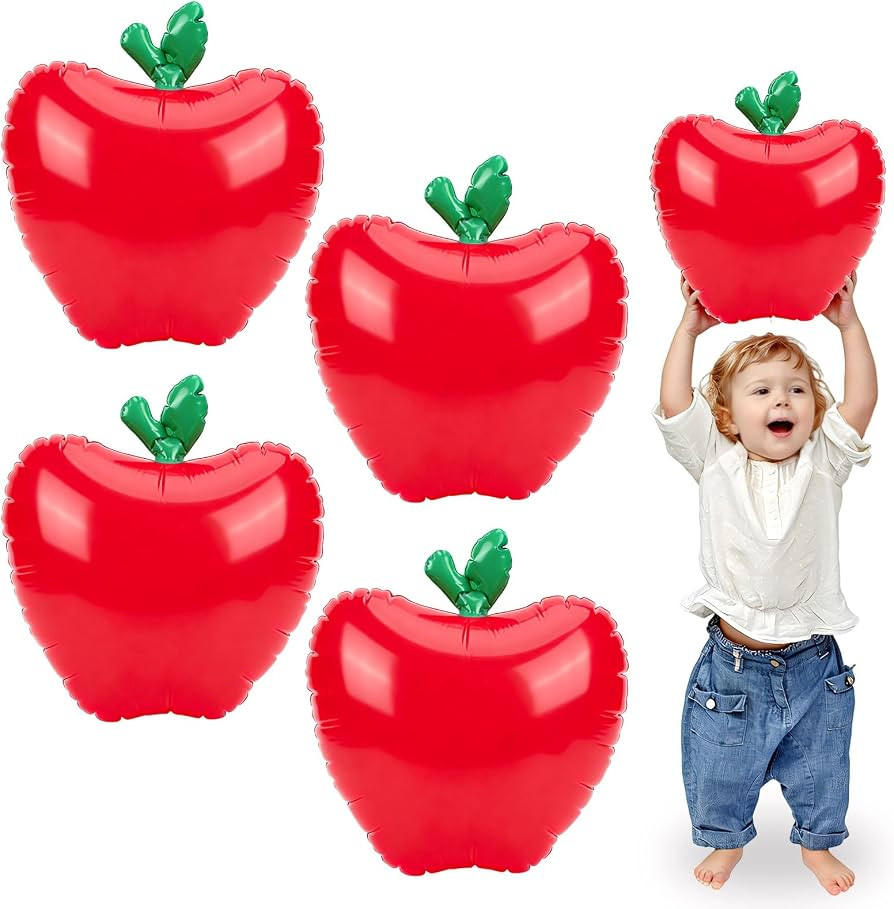 NOVWANG Giant Inflatable Apples Balloons, 5 Pack Red Back to School Decorations Fruit Balloons Fi... | Amazon (US)