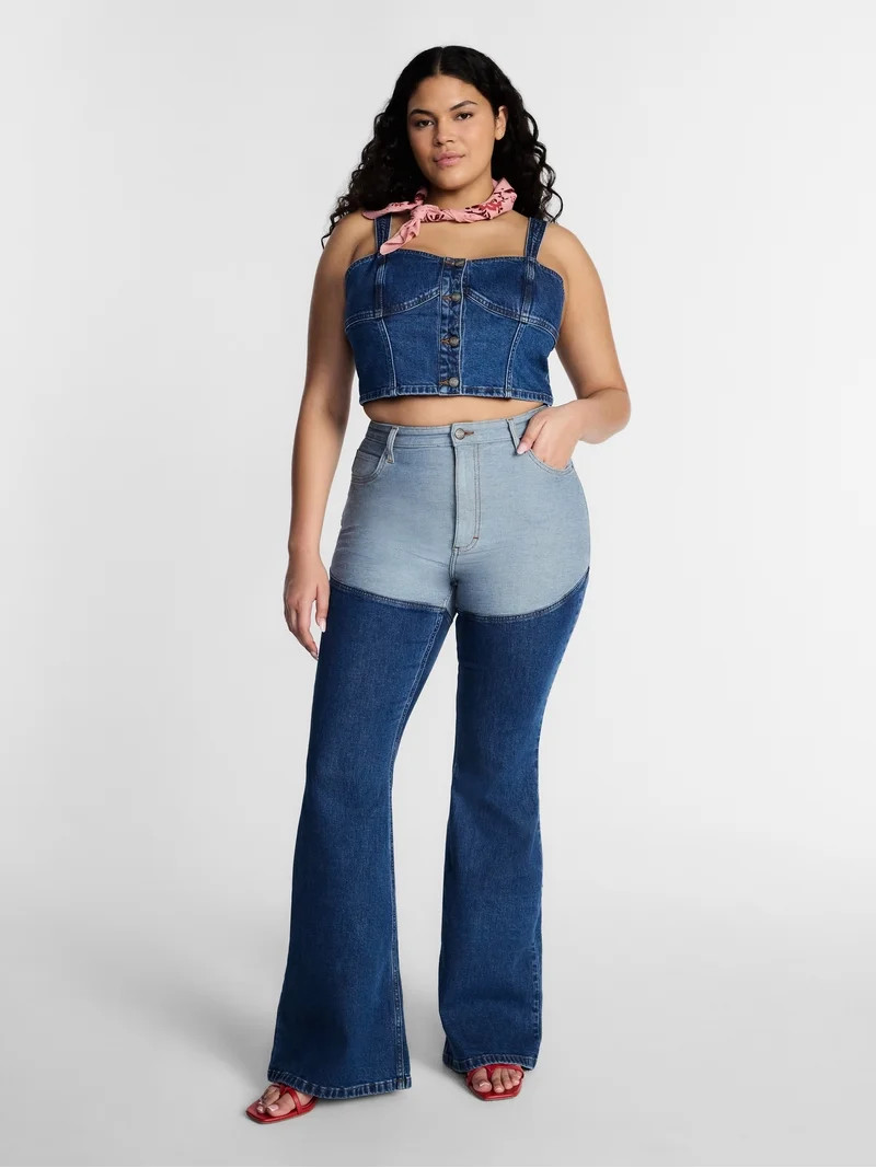Kacey Lee Women's Long Denim Chaps Jeans, Sizes 0-18 | Walmart (US)