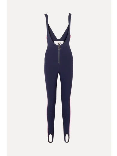 The Vail striped stirrup stretch ski suit | NET-A-PORTER (US)