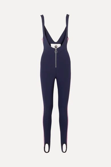 The Vail striped stirrup stretch ski suit | NET-A-PORTER (US)