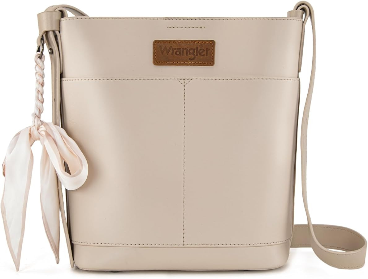 Wrangler Large Crossbody Purse for Women Cross Body Bag with Scarves | Amazon (US)