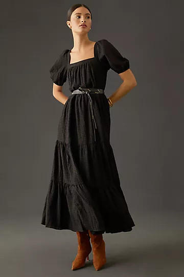 By Anthropologie Tiered Puff-Sleeve Maxi Dress | Anthropologie (US)