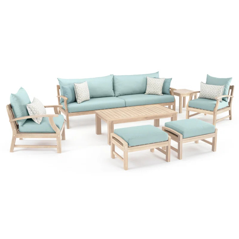 Balceta Solid Wood 6 - Person Seating Group with Cushions | Wayfair North America
