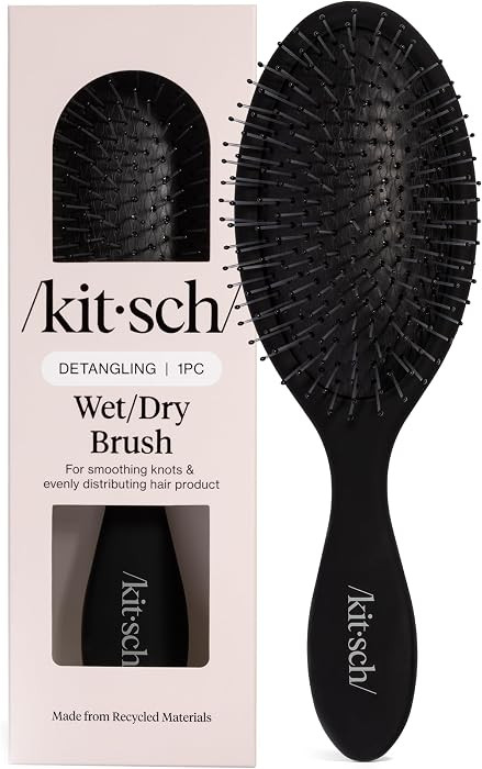 Kitsch Wet Dry Brush Detangler \u2013 Hair Brush for Women - Black | Amazon (US)