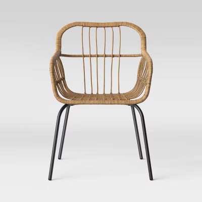 4pk Mid-Century Patio Stack Chair - Brown - Project 62™ | Target