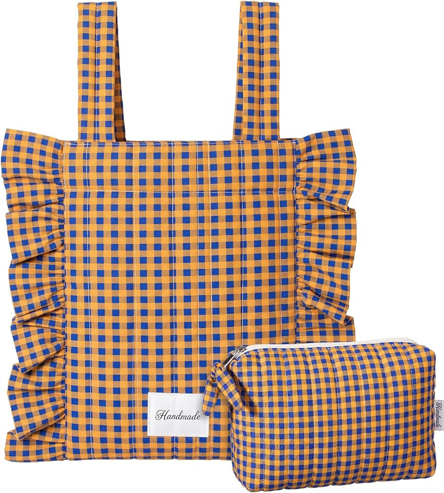 Abbylike Plaid Stroller Bag with Detachable Handle Drawstring Pocket Includes Mini Pouch Universa... | Amazon (US)