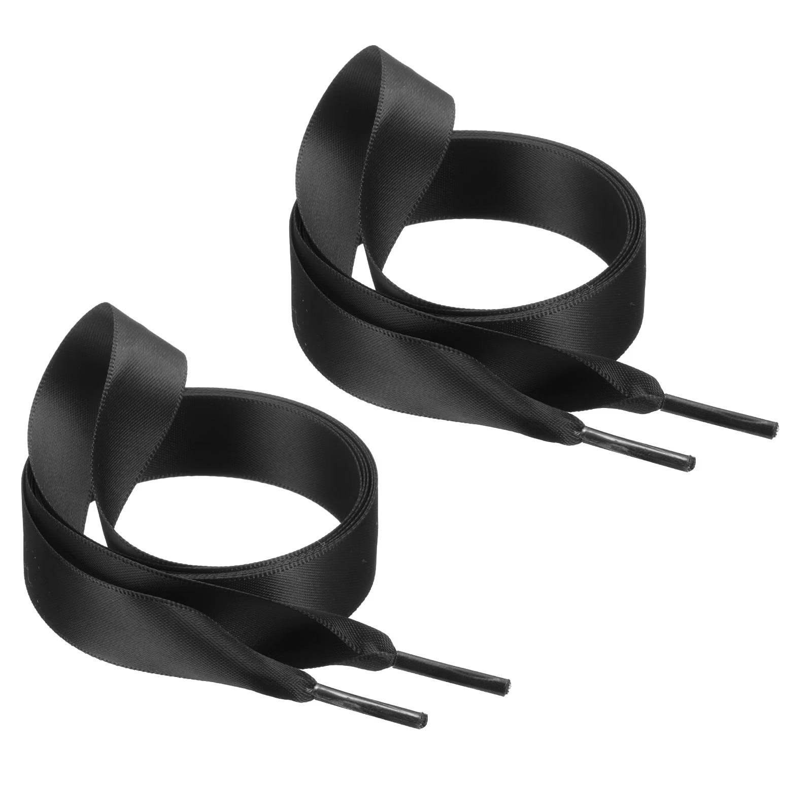 55" Satin Ribbon Shoelaces, 3/4" Wide Silk Flat Shoe Laces Shoestring Silky Sneakers Shoelaces for Girls Women Shoe Decoration, Black - Walmart.com | Walmart (US)