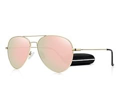 WOWSUN Classic Polarized Aviator Sunglasses for Women Men with Case | Amazon (US)