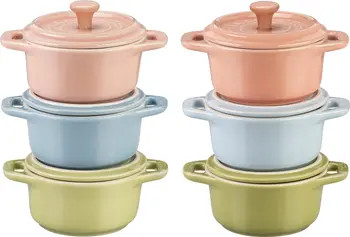 6-Piece Mini Ceramic Round Cocotte Set | Nordstrom