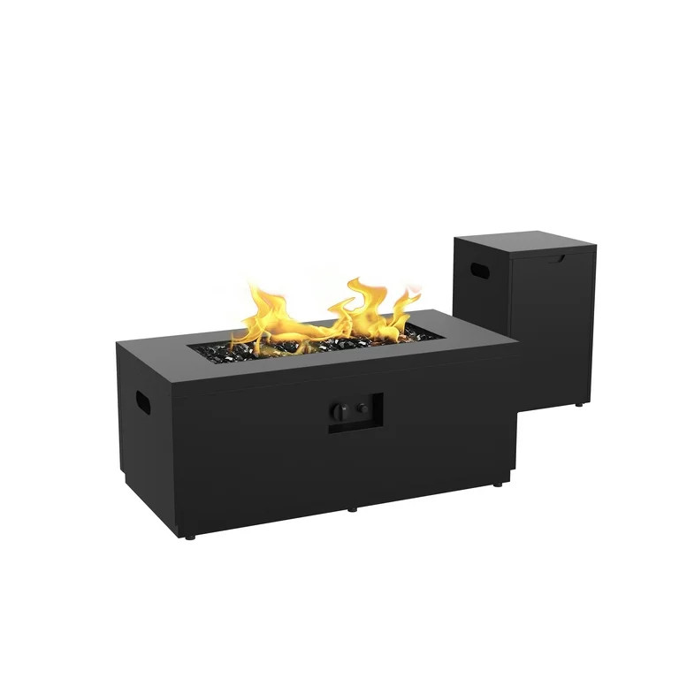 Better Homes & Gardens 42" Rectangle Gas Fire Pit, Black | Walmart (US)