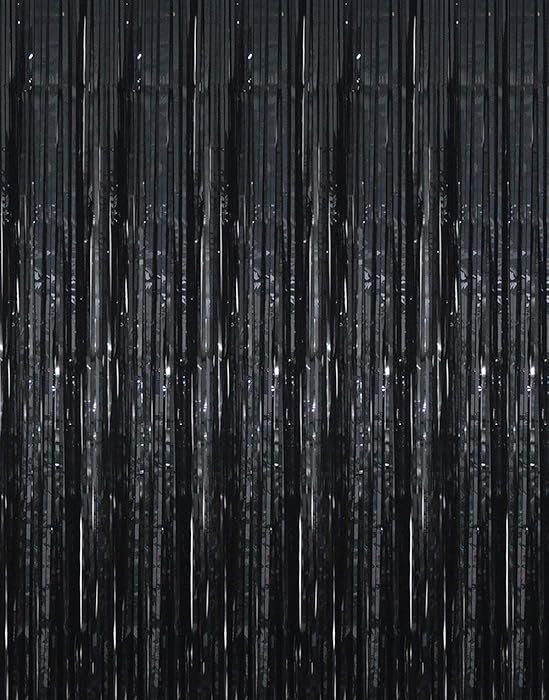 GOER 6.4 ft x 9.8 ft Metallic Tinsel Foil Fringe Curtains,Pack of 2 Party Streamer Backdrop for B... | Amazon (US)