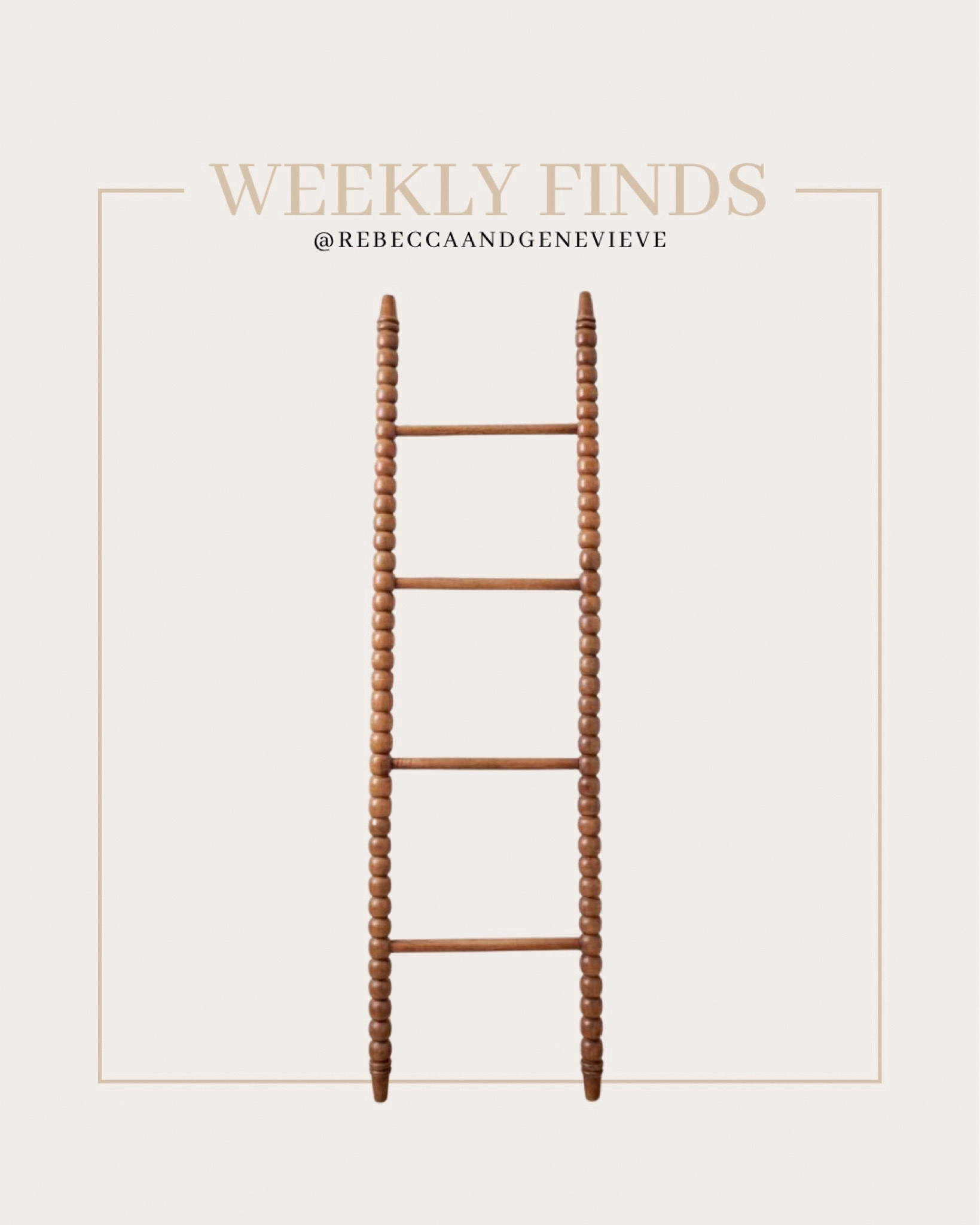 Weekly find: This beautiful vintage-like wood ladder, perfect to display throw blankets or towels.
-
Home decor. 

#LTKhome