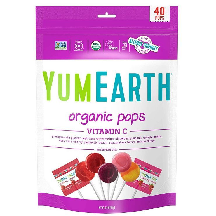 YumEarth Organic Vitamin C Lollipops - 3ct/26.1oz | Target