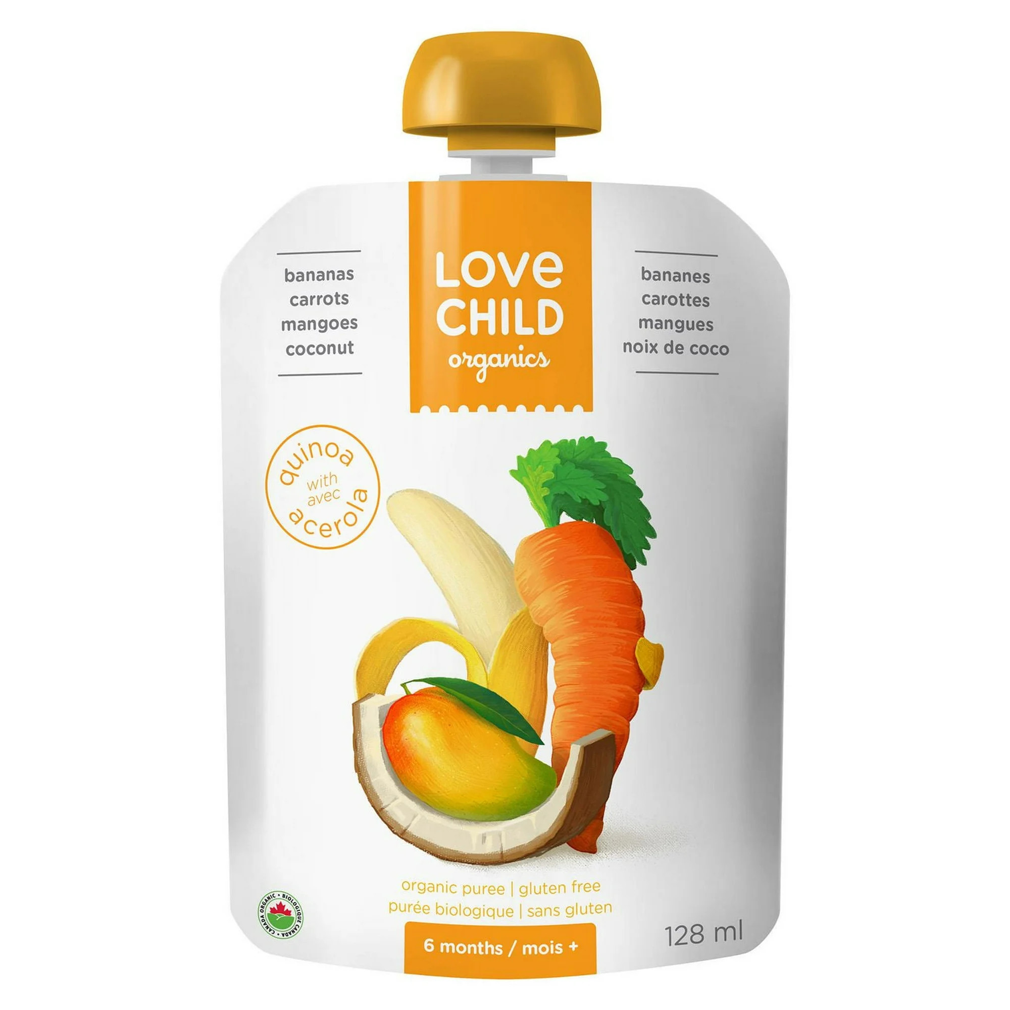 Love Child Organics Super Blends Baby Puree - Bananas, Carrots, Mangoes & Coconut, 128 ml | Walmart (CA)