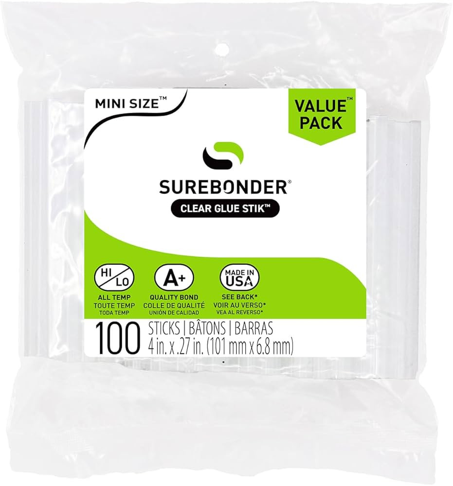 Surebonder DT-100 Mini Size Hot Glue Sticks for Mini Glue Guns 0.27 in. Diameter, 4 in. Length - ... | Amazon (US)