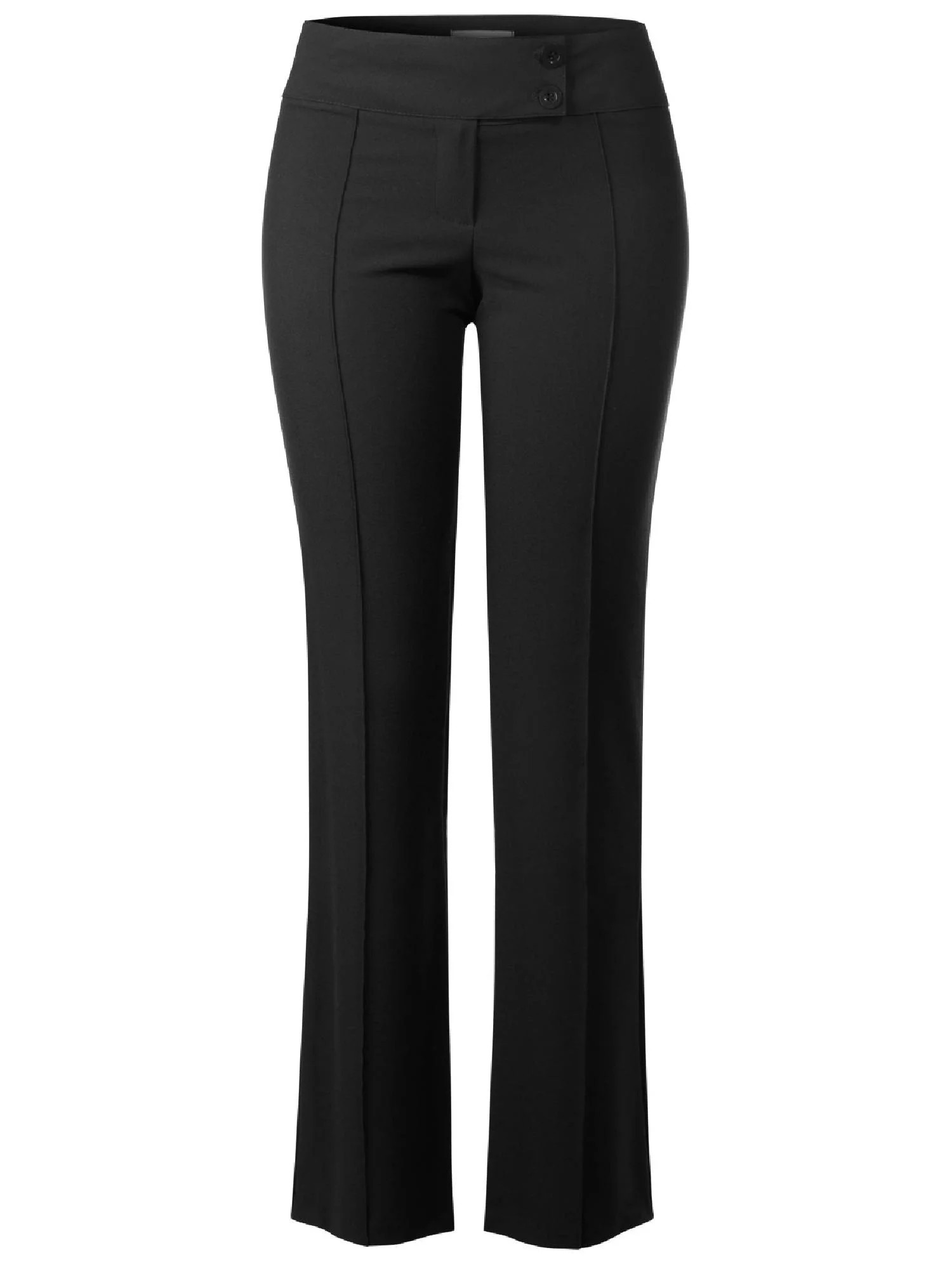 Made by Olivia - Made by Olivia Women's High Waist Slim Boot-Cut Stretch Pin Line Pants - Walmart... | Walmart (US)