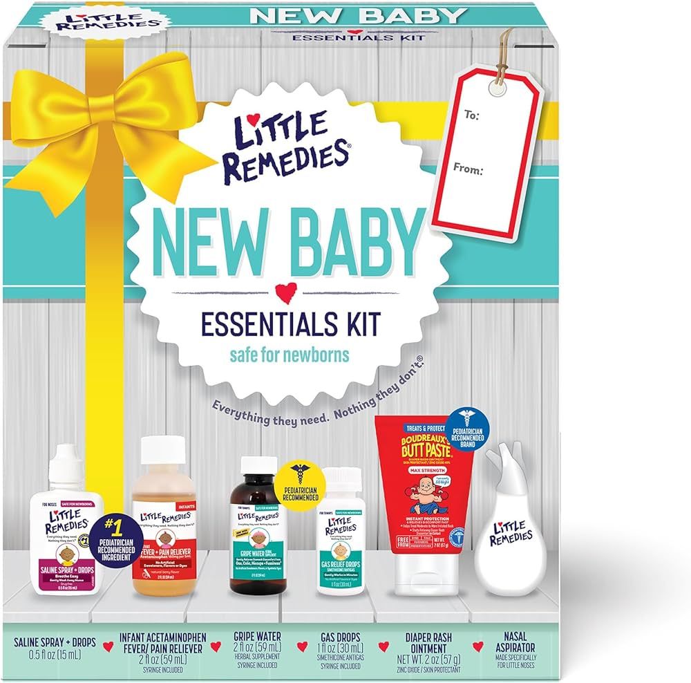 Little Remedies, New Baby Essentials Kit, 6 Newborn Essentials, Saline Nasal Spray, Gas Relief Dr... | Amazon (US)