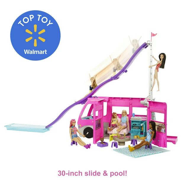 Barbie Camper DreamCamper Toy Playset with Pool and 60+ Accessories | Walmart (US)