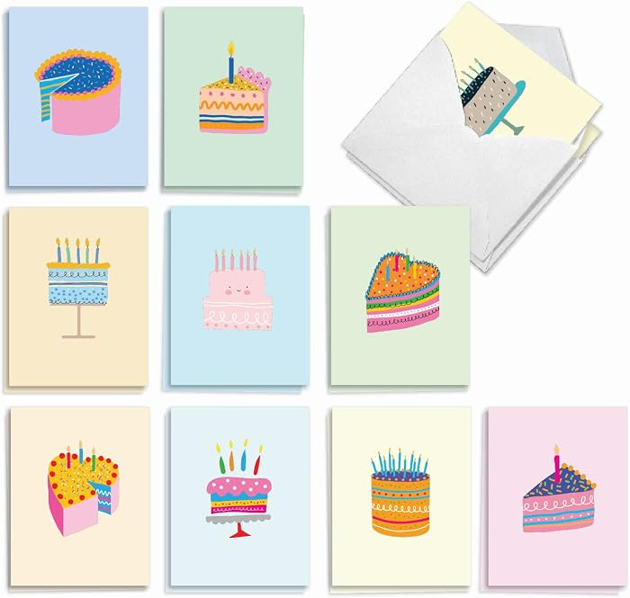 The Best Card Company 20 Assorted Boxed Birthday Notecards w/Envelopes For Men, Women (4 x 5.12 I... | Amazon (US)