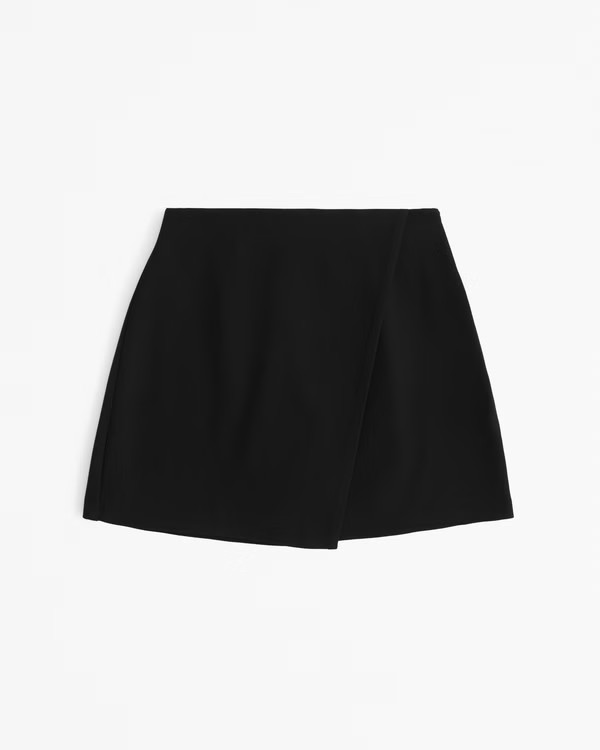 High Rise Tailored Wrap Mini Skort | Abercrombie & Fitch (US)