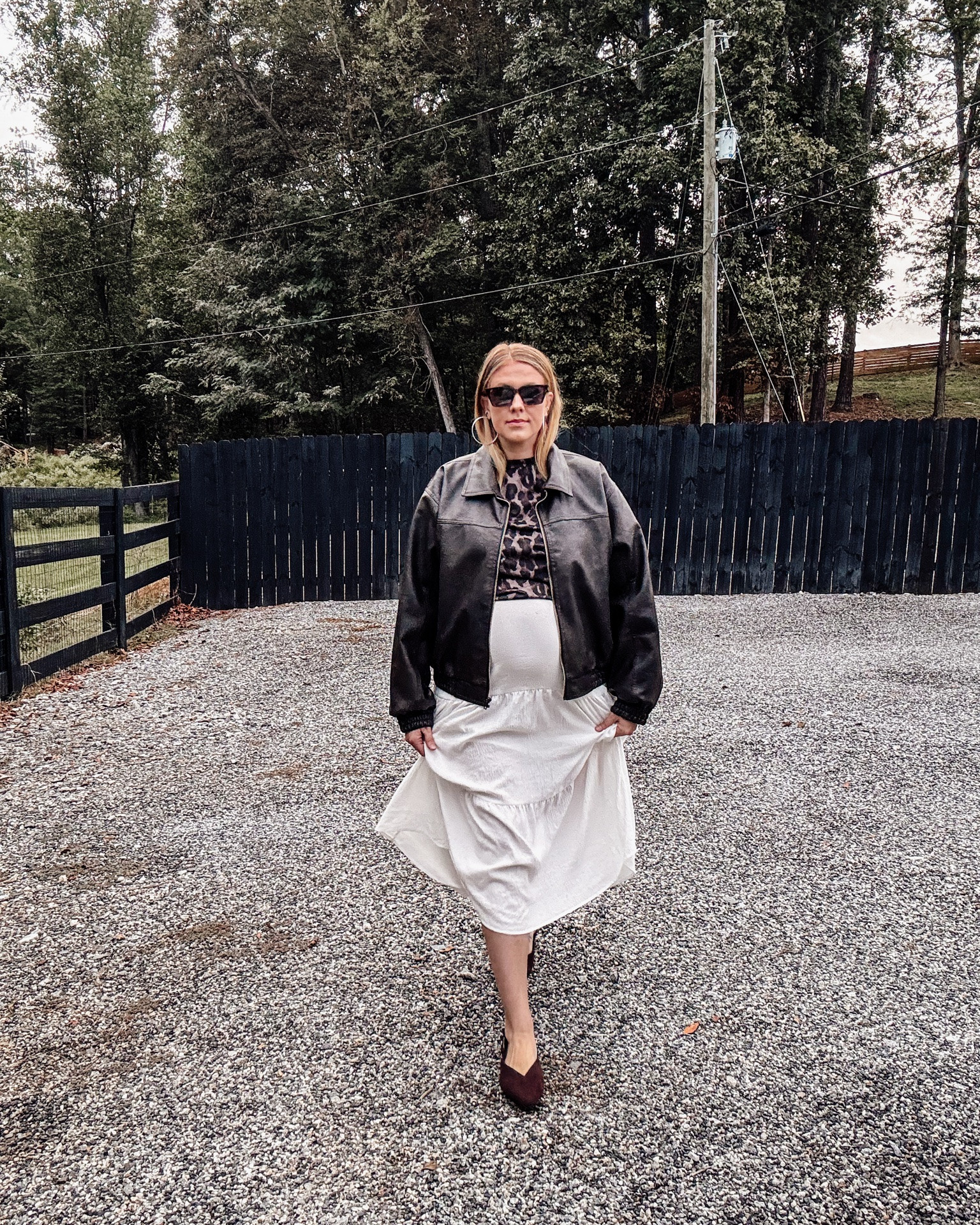 Leather jacket, leopard print, and a flowy midi skirt for that perfect mix of edge and classic style. 🐆✨

#LTKootd #LTKmomlife #LTKBump