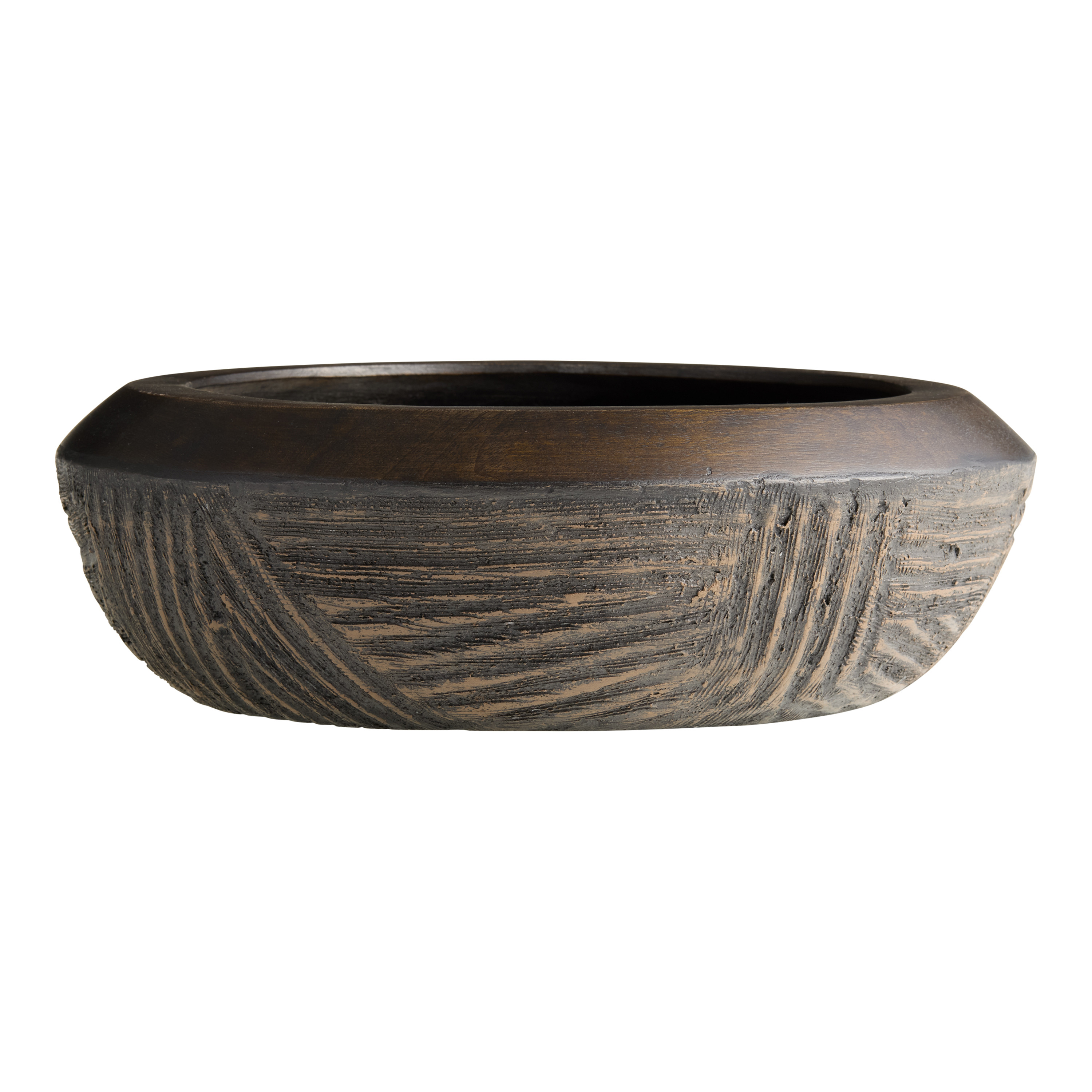 CRAFT Espresso Ecomix Textured Bowl Decor | World Market