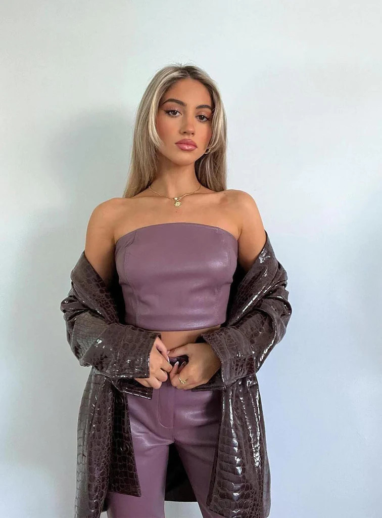 Motel Eara Corset PU Purple | Princess Polly AU