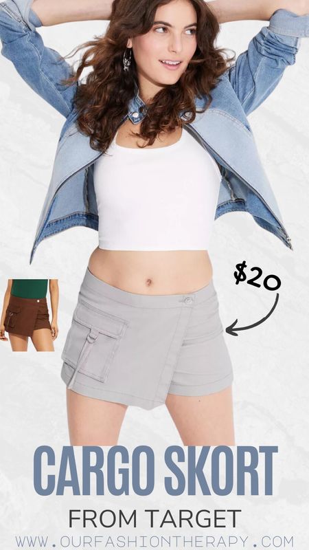 Cute cargo skort from Target only $20
Cargo skirt grey skirt 

#LTKSeasonal #LTKstyletip #LTKfindsunder50