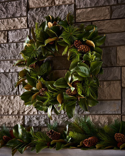 Magnolia Leaf 30" Wreath | Neiman Marcus