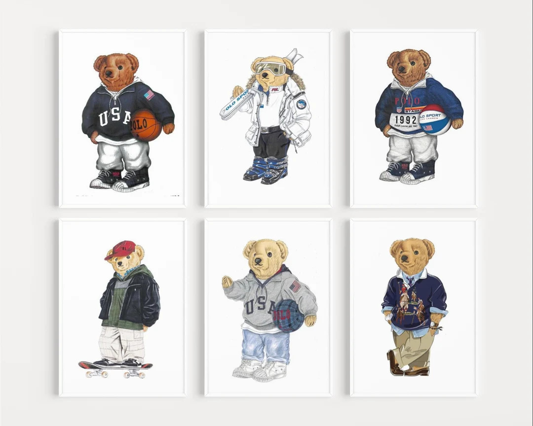 Polo Bears Poster, 6-pack Ralph Lauren, Polo, Fashion Magazine, Dorm Room Poster, Old Money Poste... | Etsy (US)