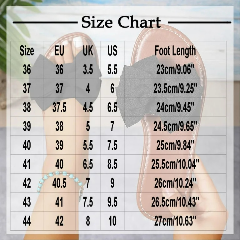 Women's Casual Solid Color Bow Flat Sandals with Round Toe, Comfortable Padded Footbed, Lightweig... | Walmart (US)