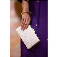 Mughal Off White Box Clutch, Handcrafted Clutch Bag For Women, Evening Party Purse, Diwali Bags | Etsy (US)